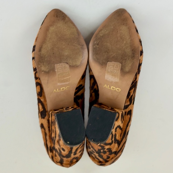 ALDO Cat Print Fur Chunky Heels - Picture 5 of 6